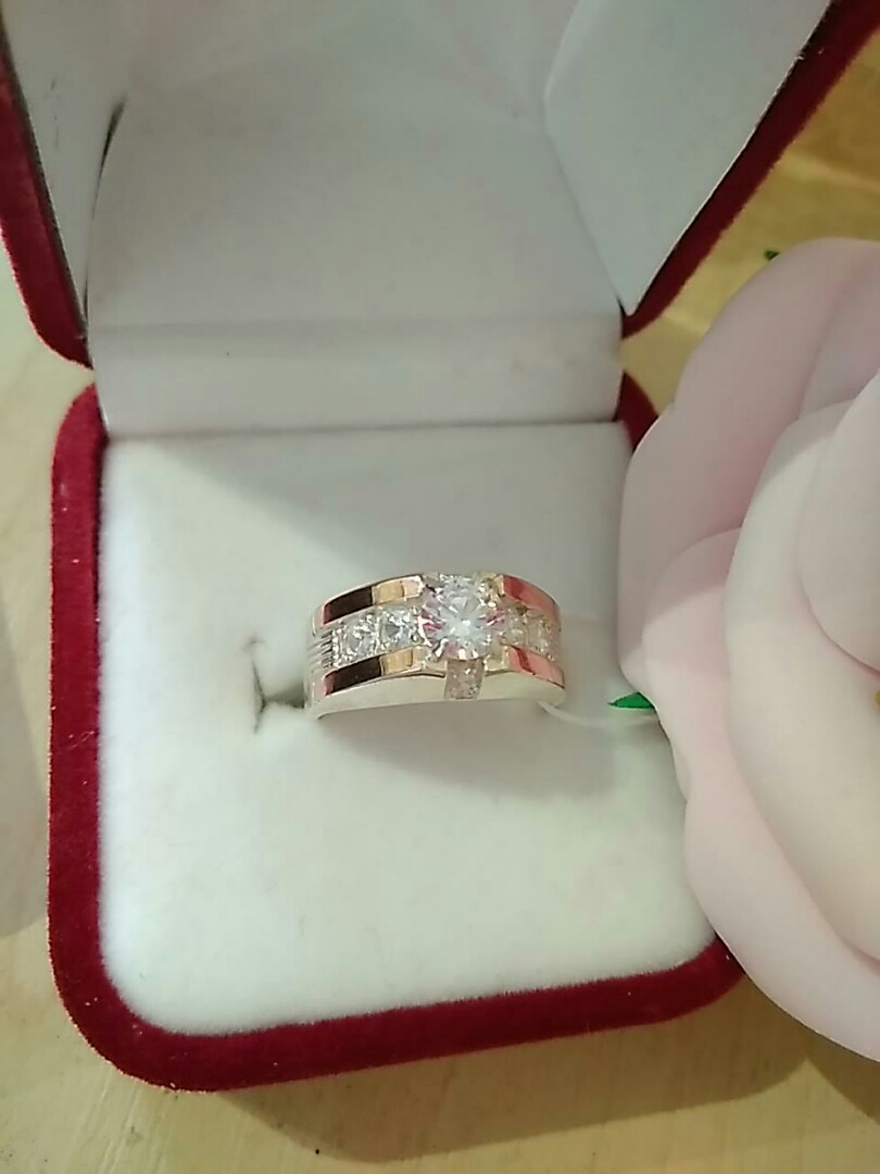 Кільце срібне 925 проби з золотими пластинами 375 проби - Зображення 4