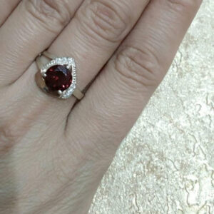 Срібне кільце 925пробы з вставкою золота 375пробы.