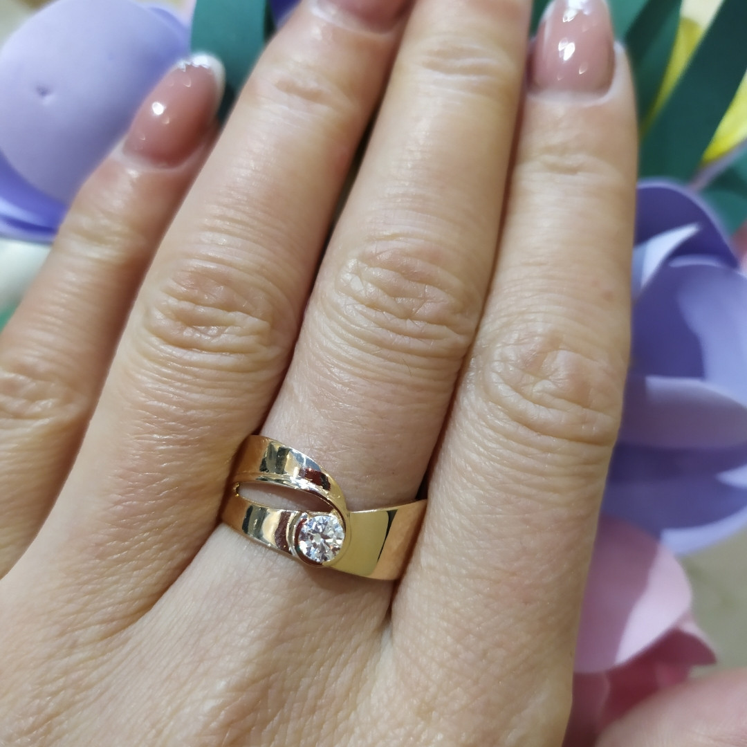 Золоте кольцо 585 проби - Зображення 2