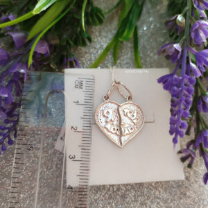 Срібний підвіс "62012" Серце навпіл