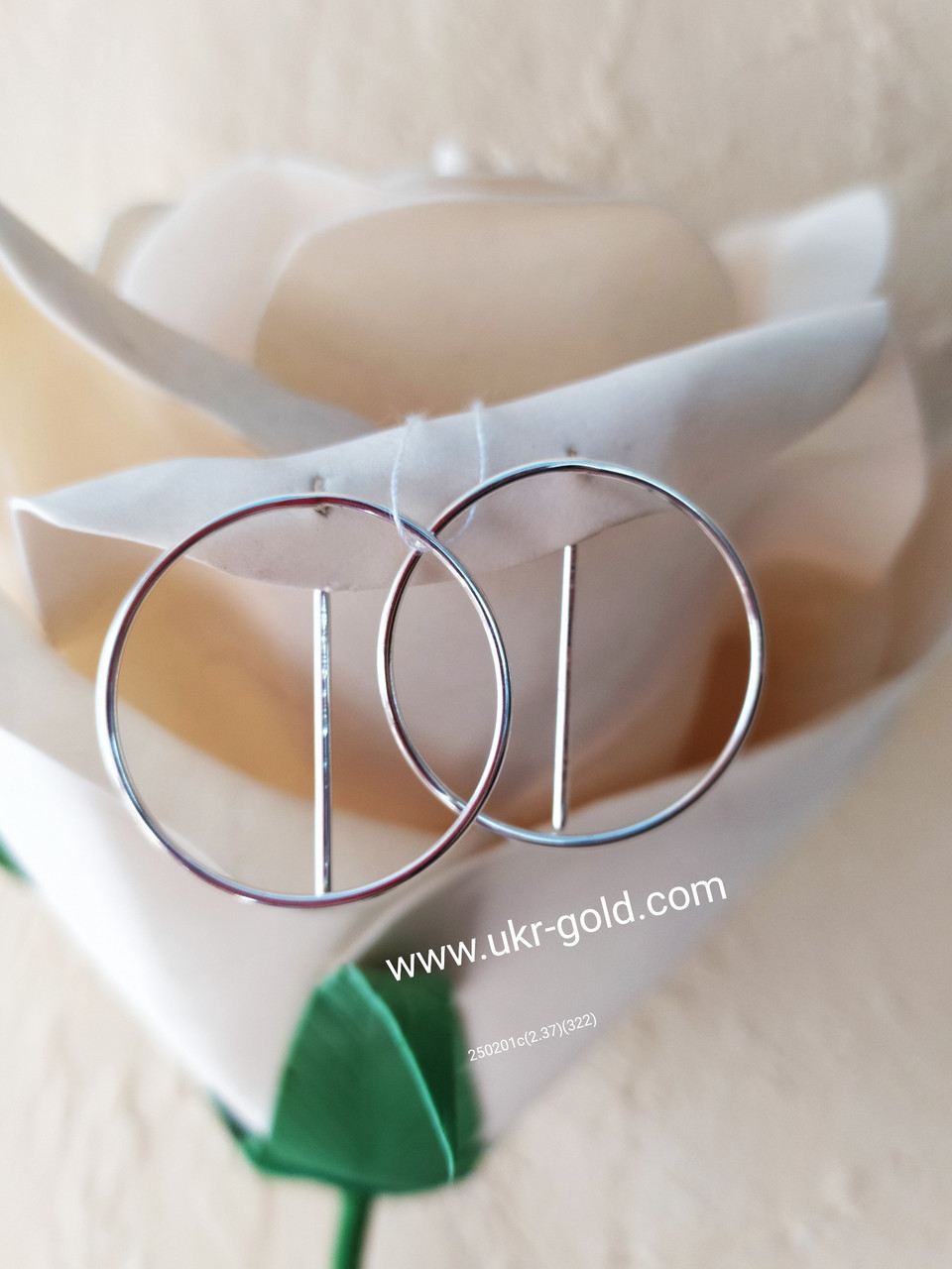 Сережки срібні кільця