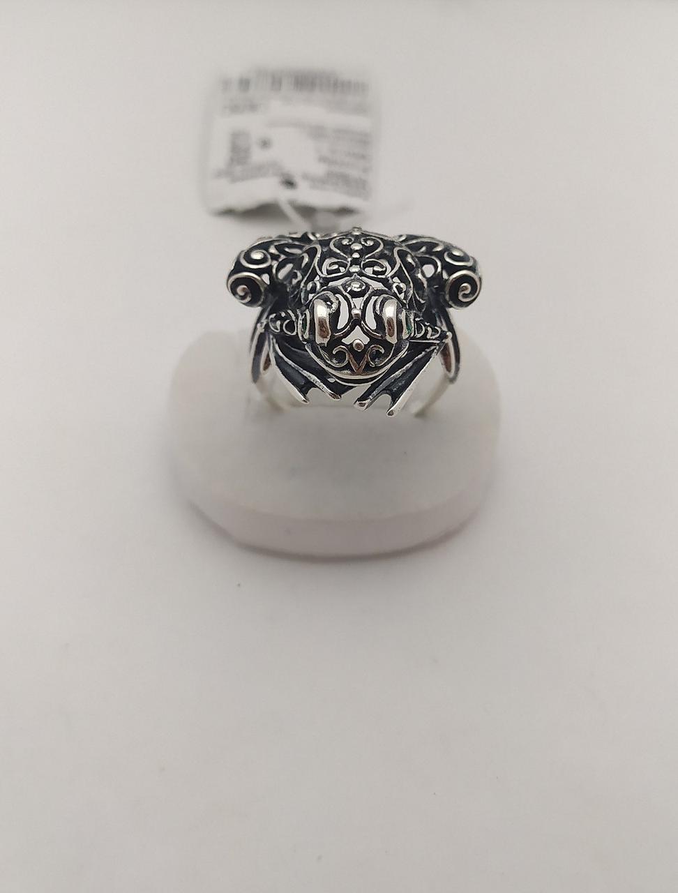 Кільце срібне 925 проби жаба - Зображення 3