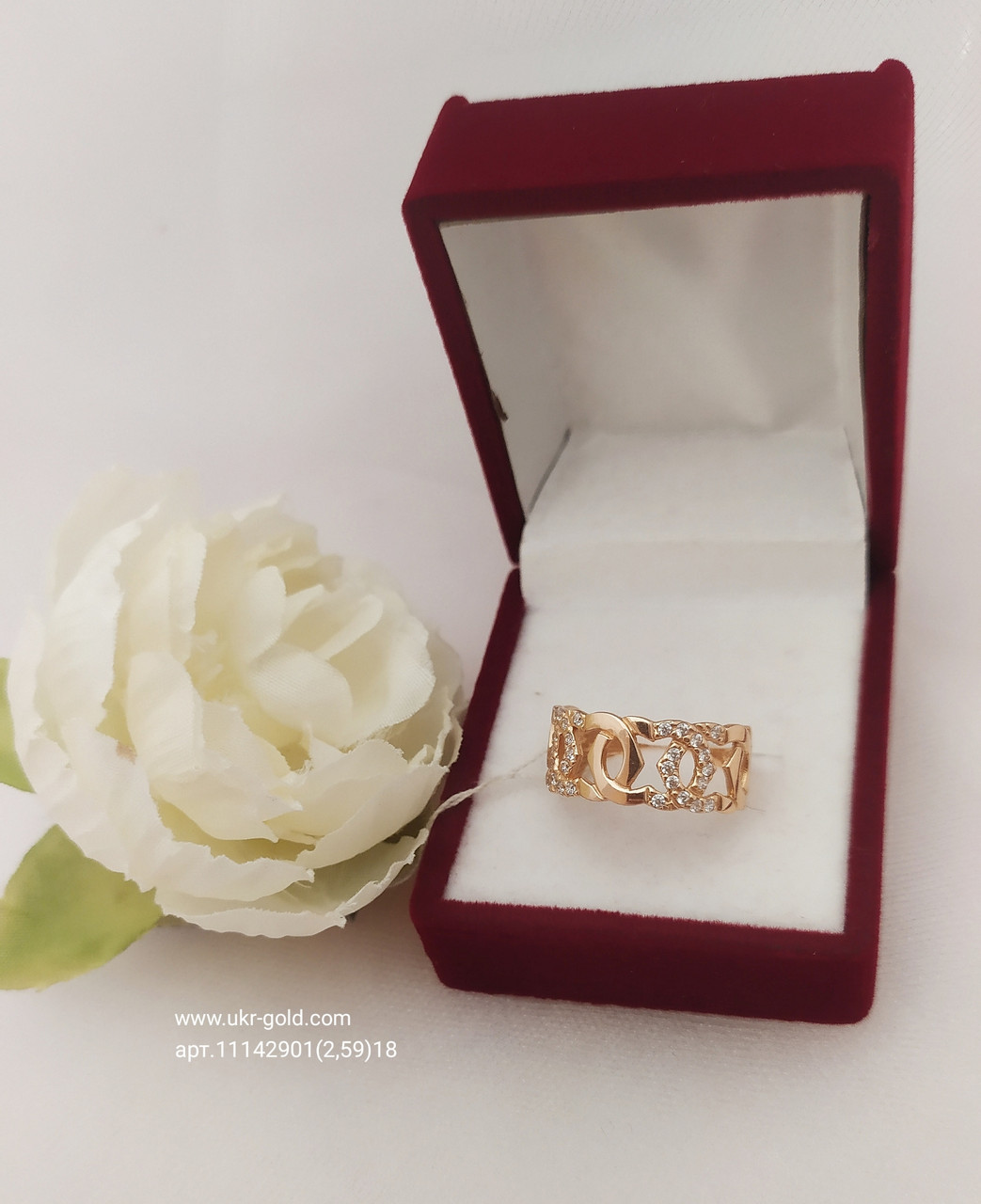 Жіноче золотое кольцо 585 проби - Зображення 2