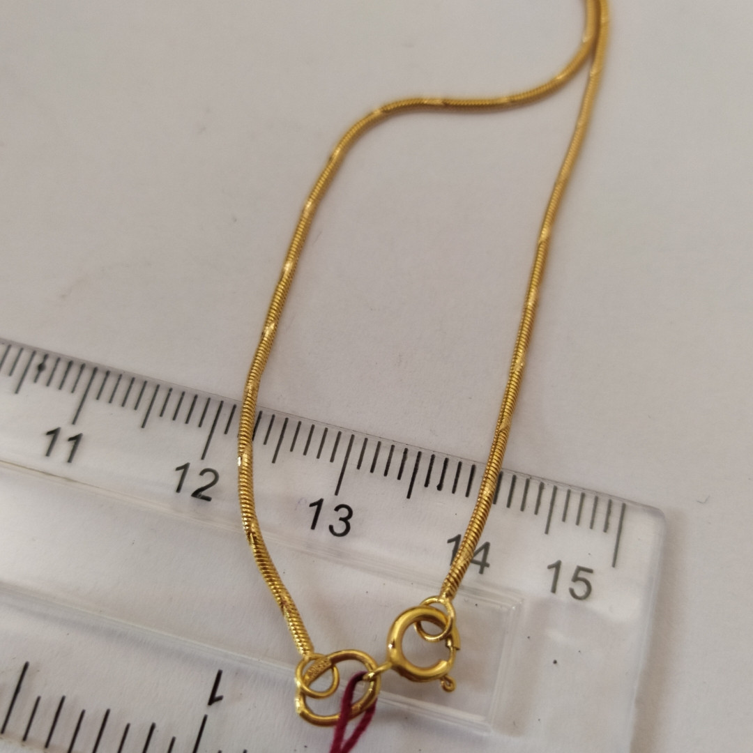 Золотий ланцюг снейк 585 проби - Зображення 3