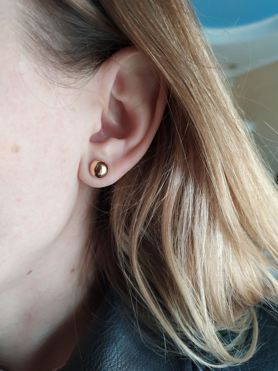 Золоті сережки пусети - Зображення 3