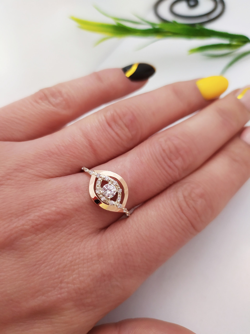 Срібне кільце з золотими пластинами - Зображення 2