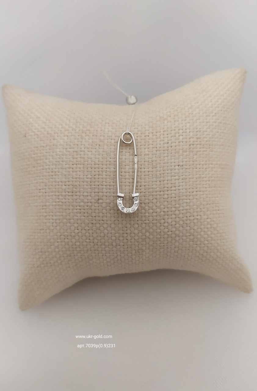 Срібна шпилька з підковою 925 проби.