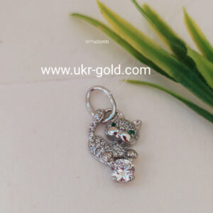 Срібний кулон кішка