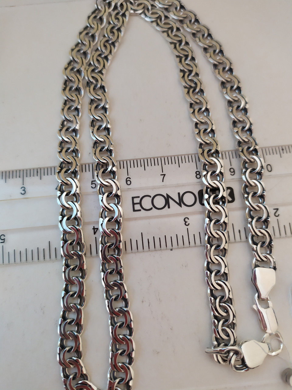 Срібний ланцюг Бісмарк 925 проби з чорнінням - Зображення 2