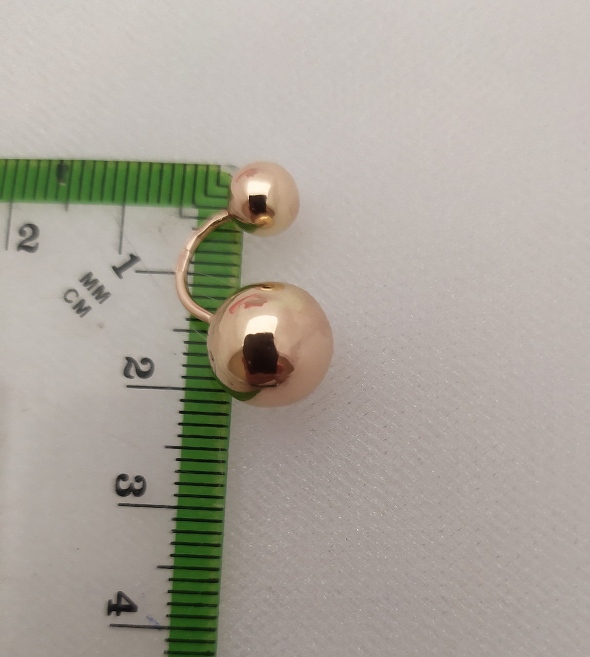 Золоті сережки матриці Діор кульками сережки гладкої.шари золоту. - Зображення 7