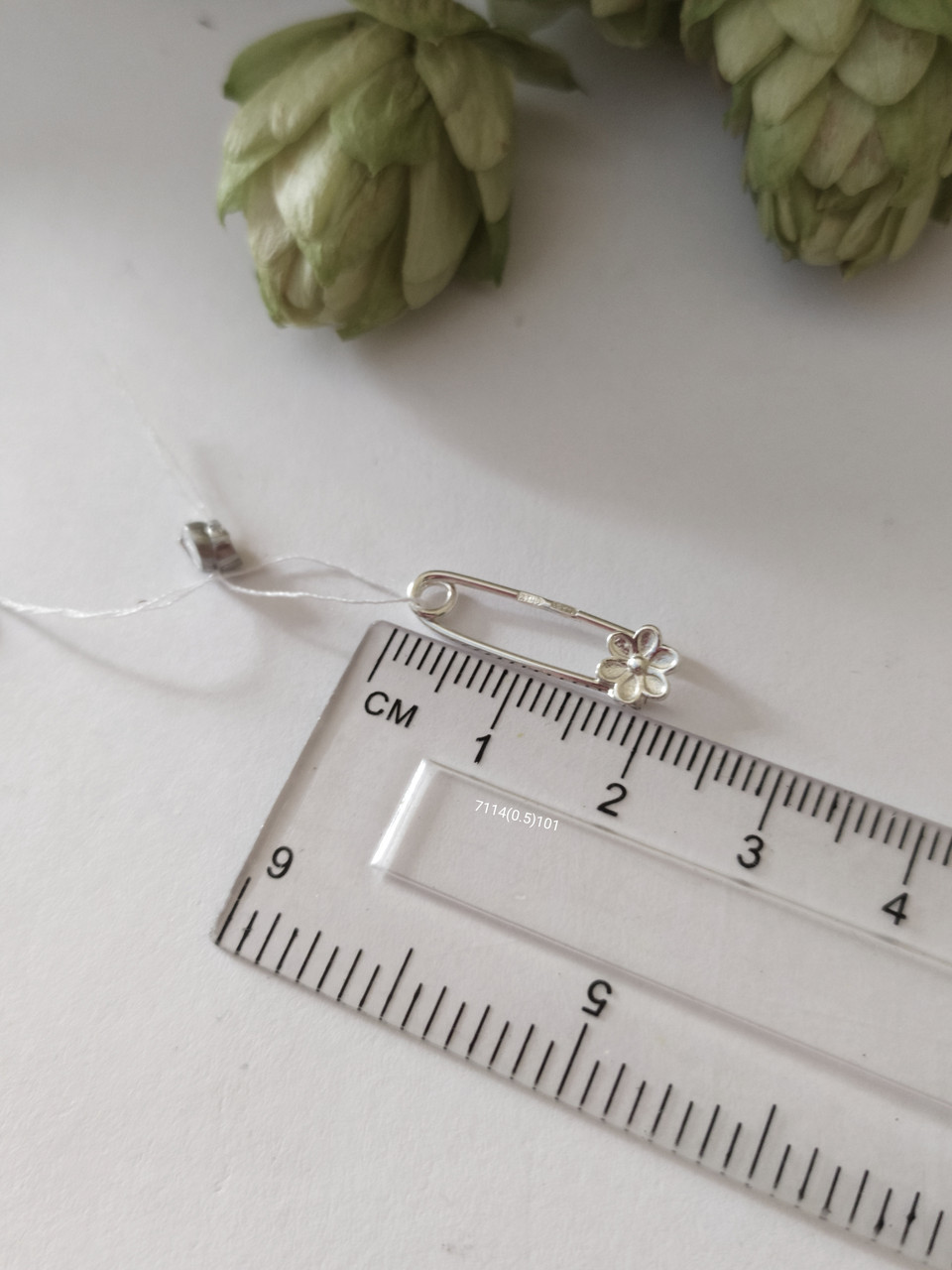 Срібна шпилька квіточка арт.7114