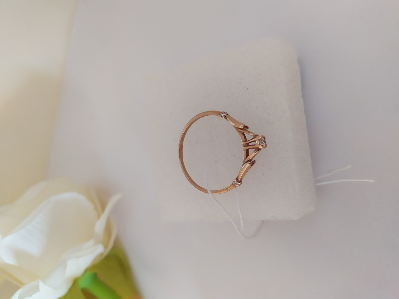 Золоте кольцо 585 проби з червоного золота - Зображення 5