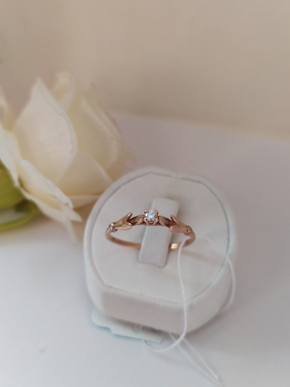 Золоте кольцо 585 проби з червоного золота - Зображення 2