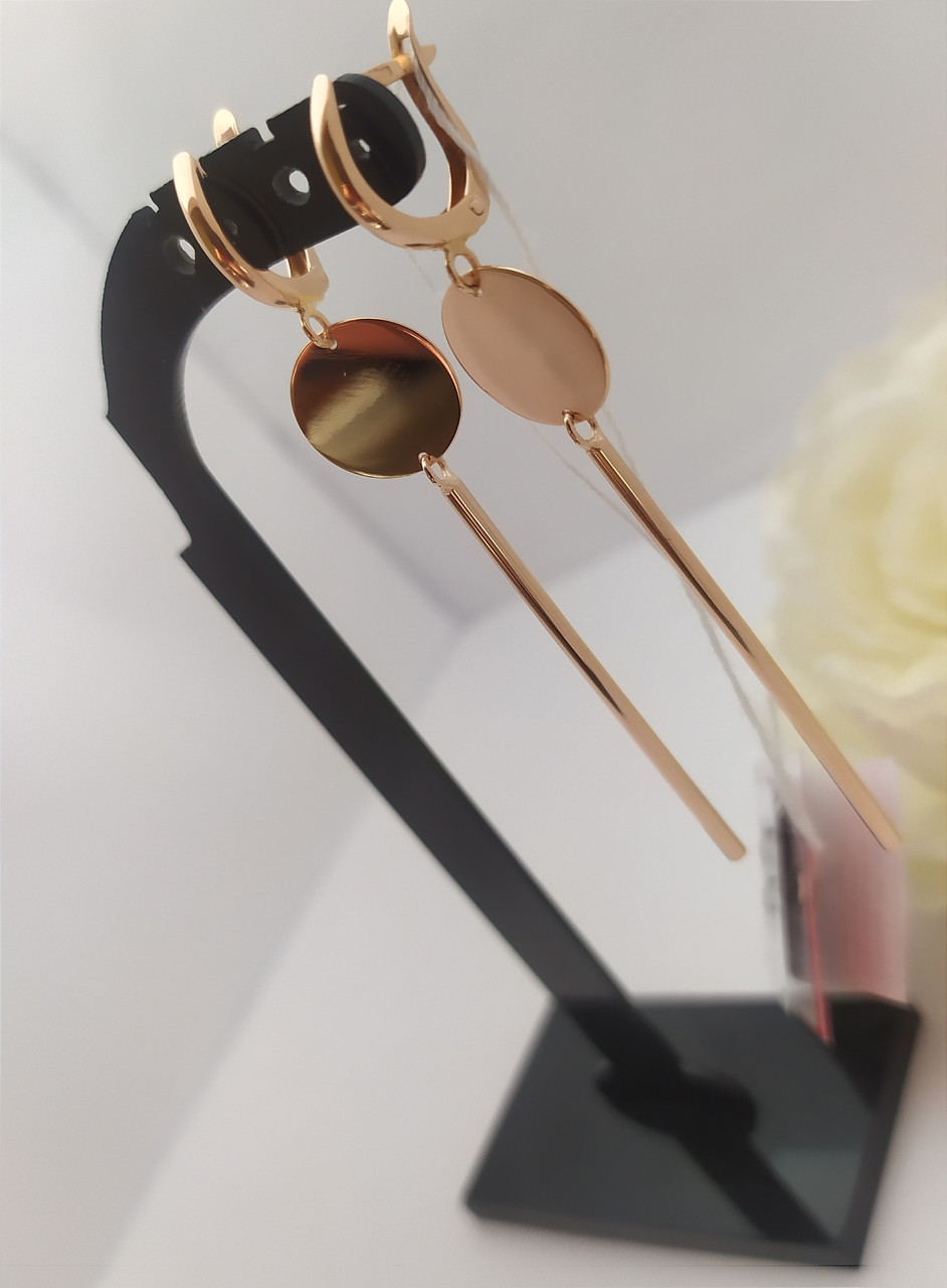 Золоті сережки з монетами 585 проби - Зображення 2