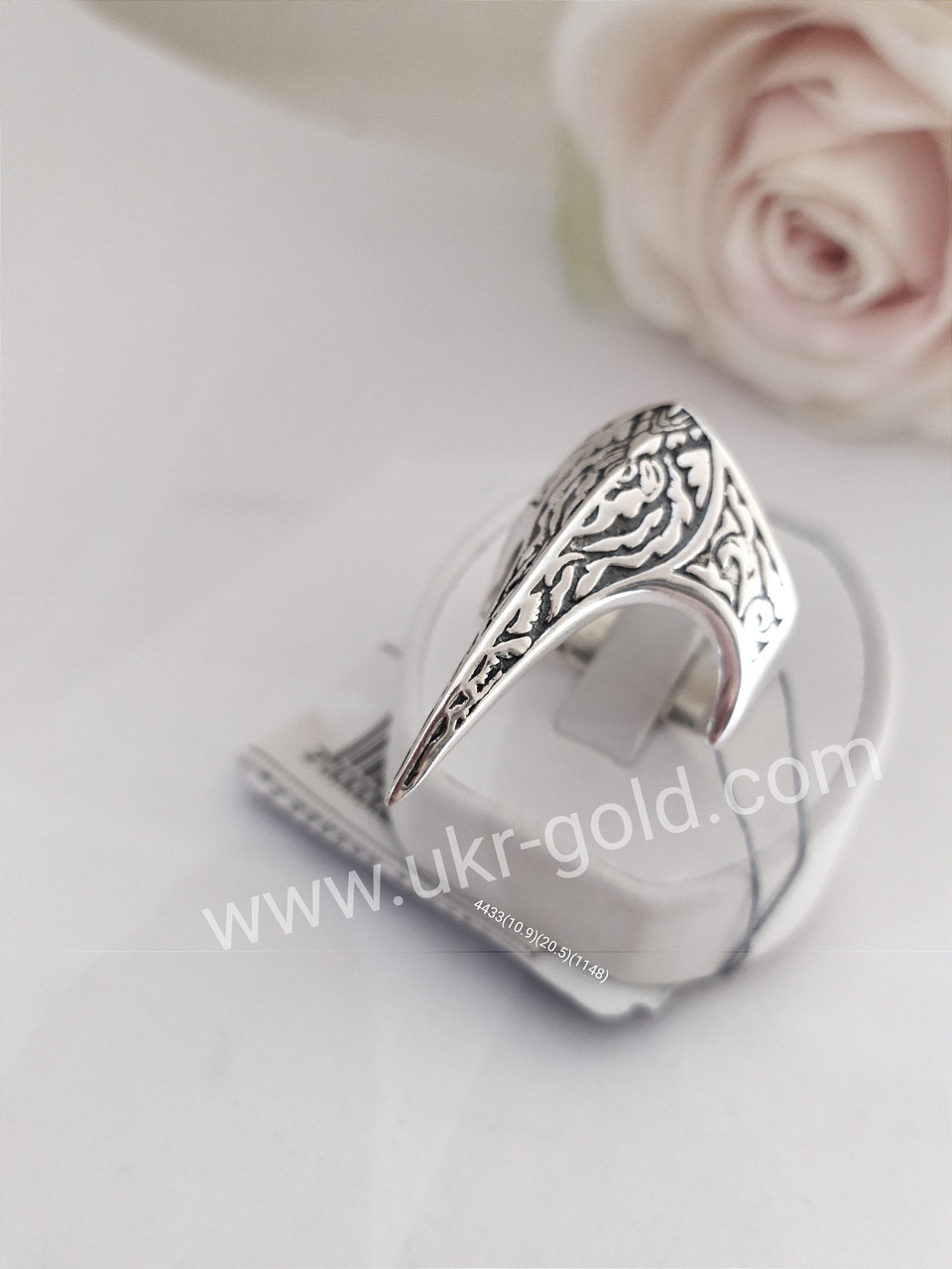 Срібний перстень кіготь дракона перстень байкерів 4433