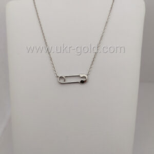 Срібне кольє з шпилькою від пристріту 925 проби