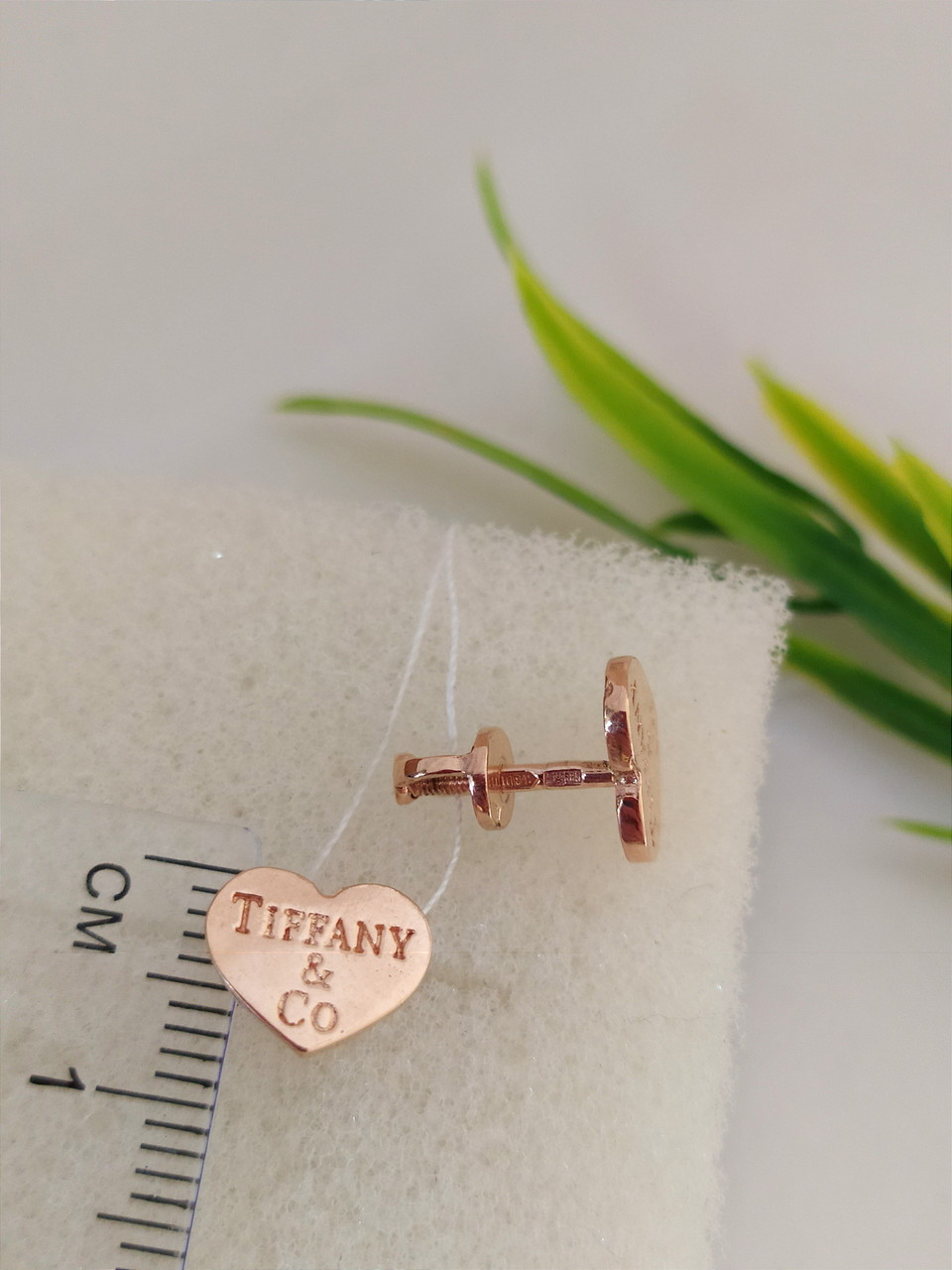 Золоті сережки сердечка Тіфані, золоті сережки пуссети золоті сережки гвоздики недорого - Зображення 4