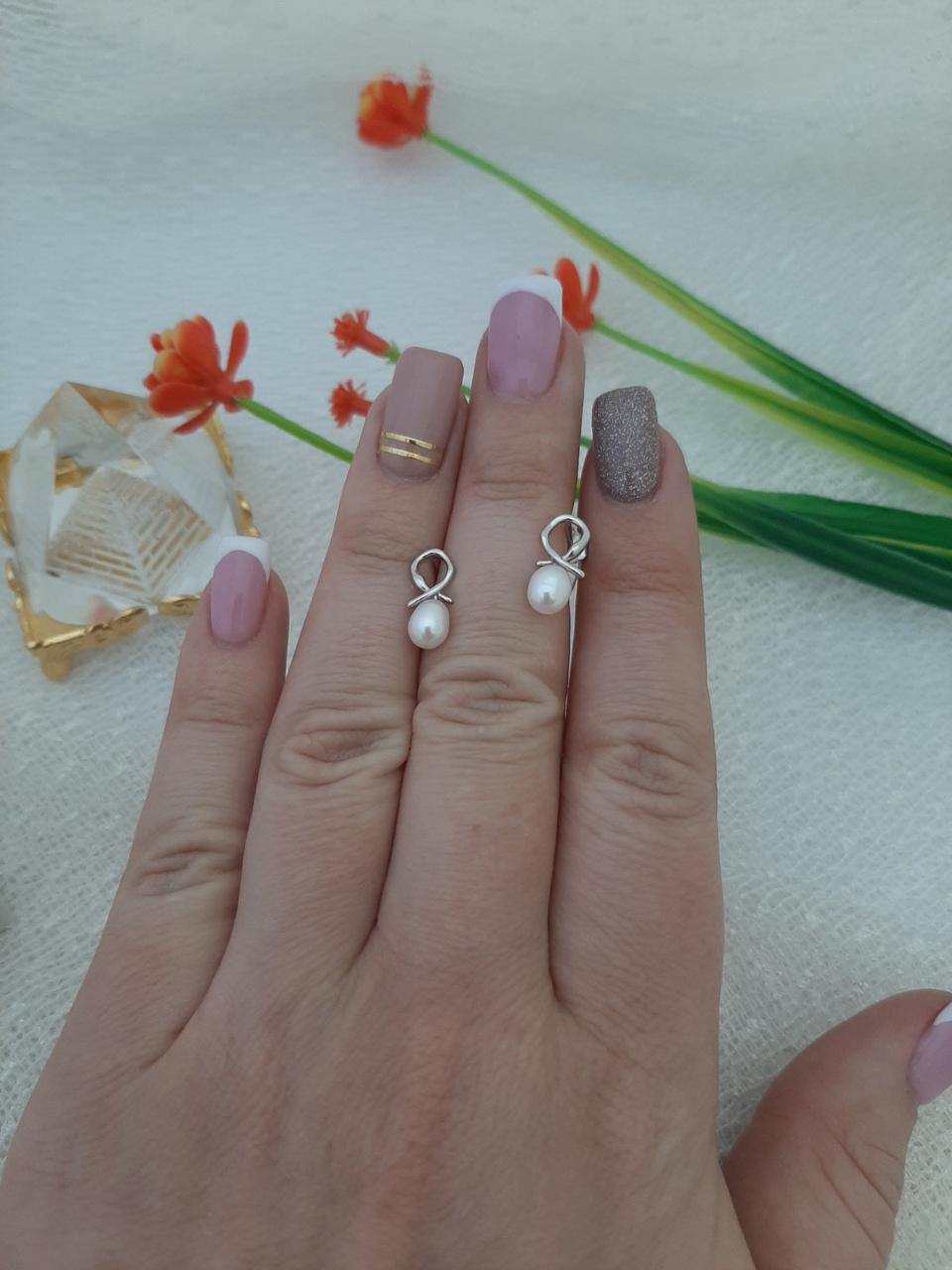 Срібні сережки-пуссети 925 проби. - Зображення 2