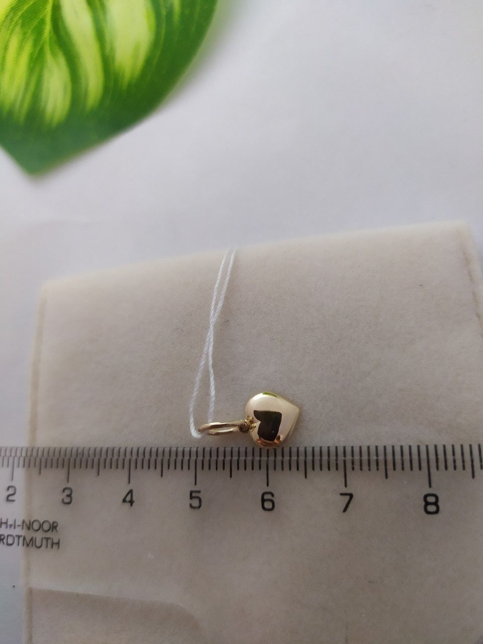 Золотий кулон 585 проби у вигляді сердечка без вставок з червоного золота - Зображення 2