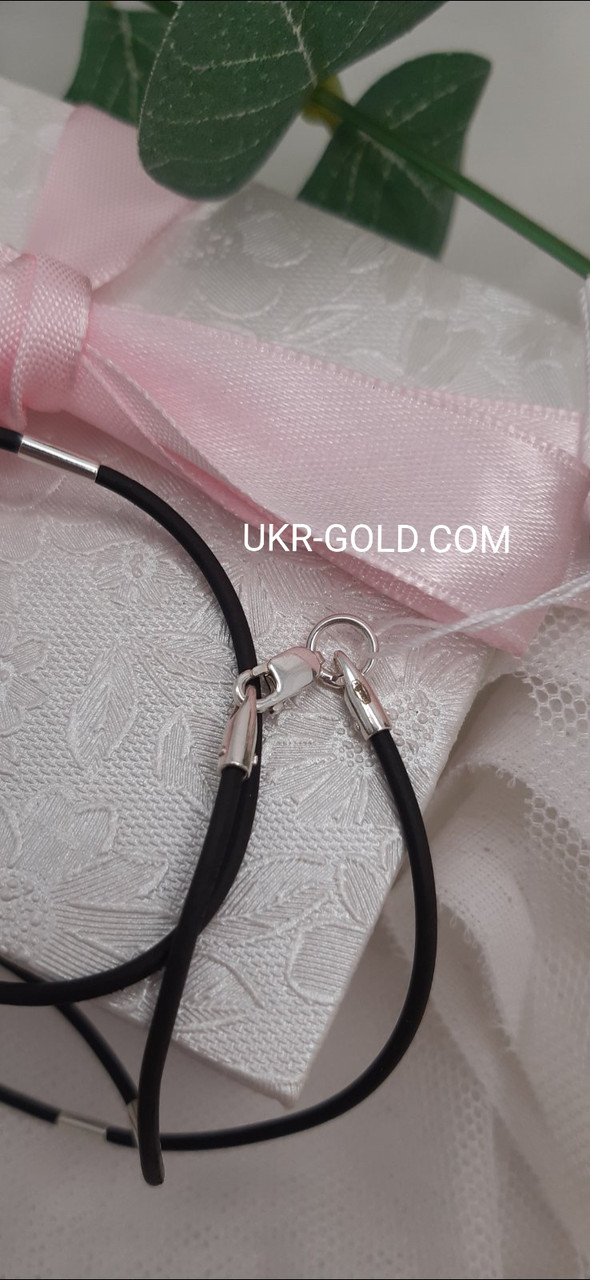 Срібний каучук зі вставками 925 проби. - Зображення 2