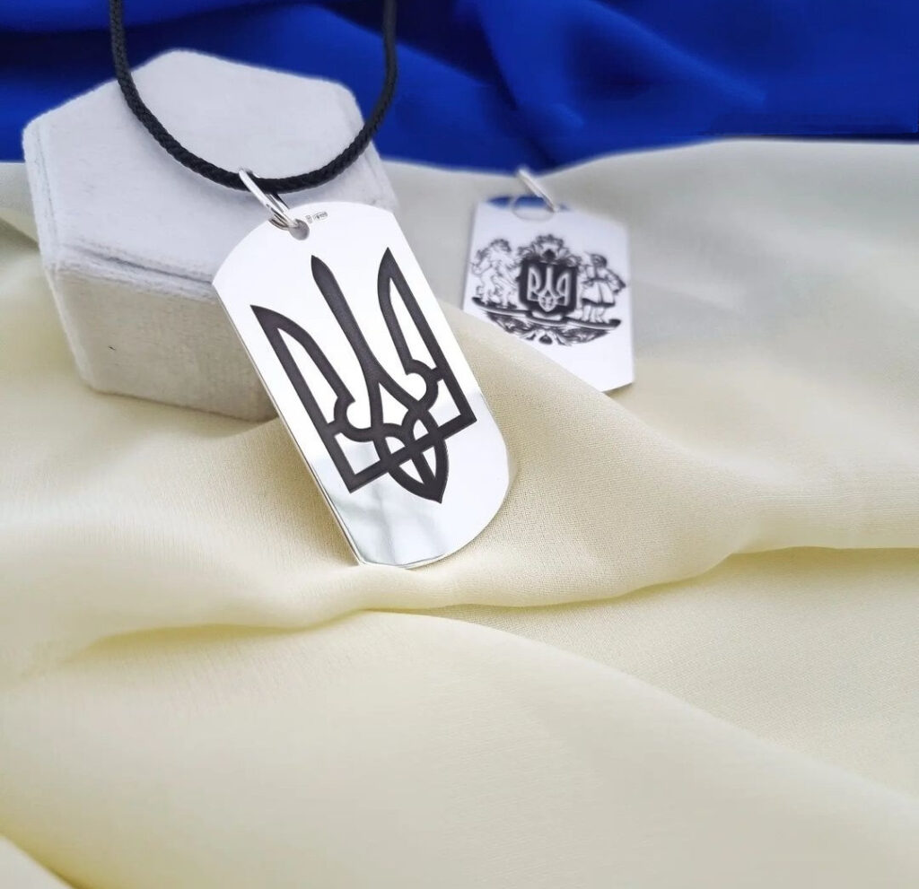 Серебряный жетон с гербом срібний патріотичний кулон з гербом