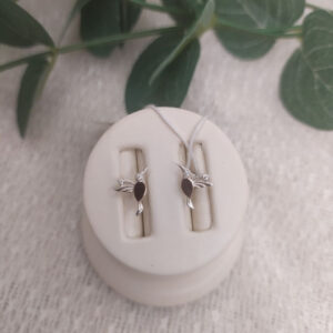 3927912208_serebryanyj-pusety-kolibri.jpg Срібні пумерети "колібрі" 925 проби з напаяною пластиною золота