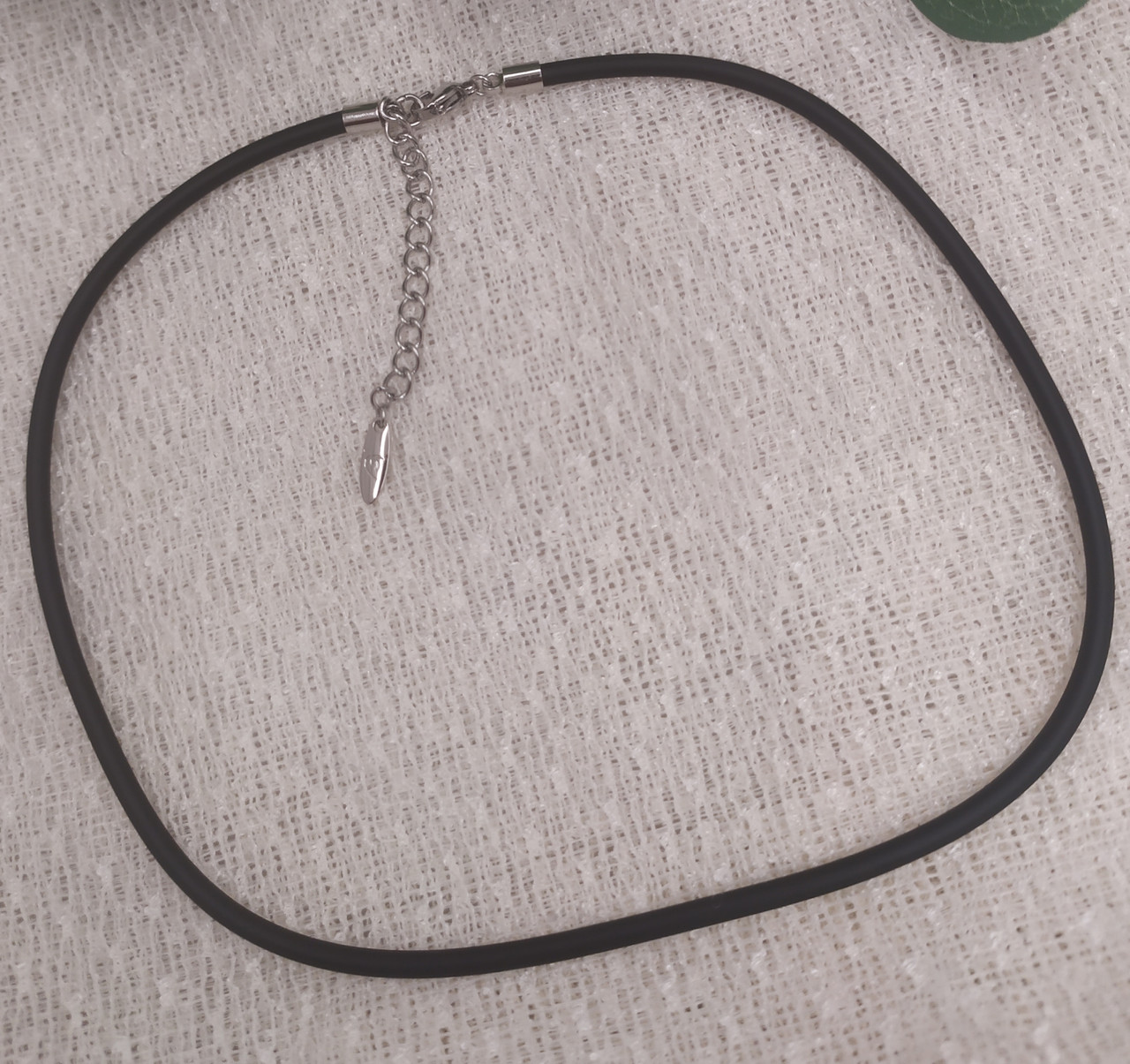 Кольє з каучуку в медичному золоті (з покриттям родію) Xuping з додатковим ланцюжком