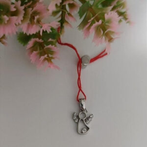 Кулон із білого золота 585 проби зі вставкою цирконію