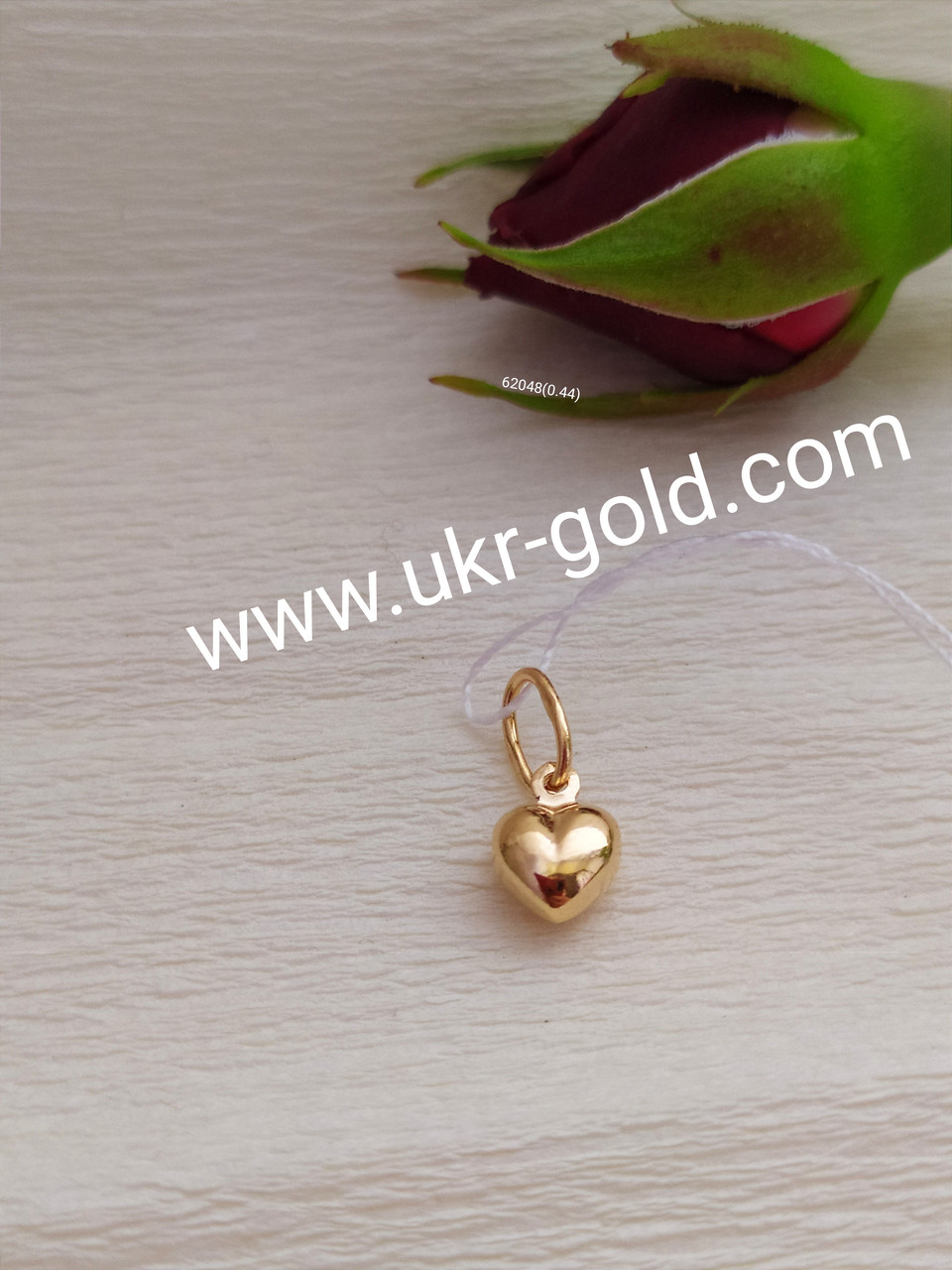 Золотий підвіс серце - Зображення 3