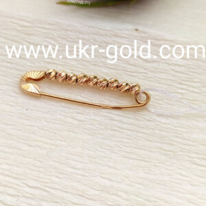 Золота шпилька 585 проби золота шпилька з кульками 585 проби