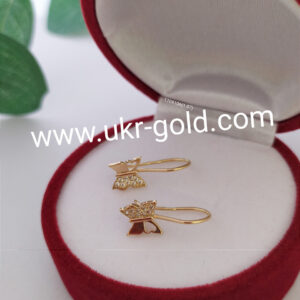 4007215034_zoloti-serezhki-meteliki.jpg Золоті сережки метелики з цирконієм, золотые серьги бабочки из красного золота с цирконием
