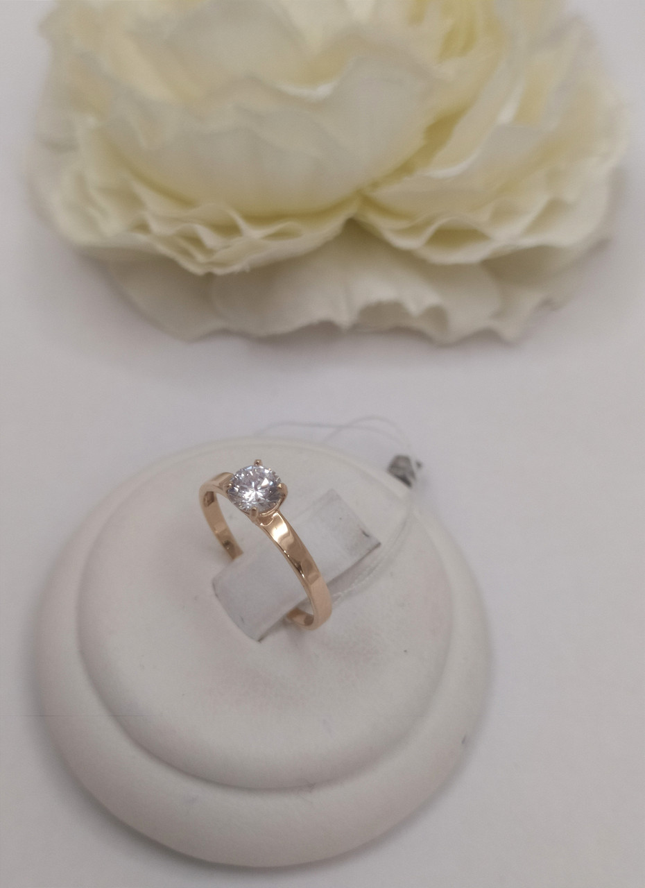 Золота каблучка 585 проби в червоному золоті - Зображення 2