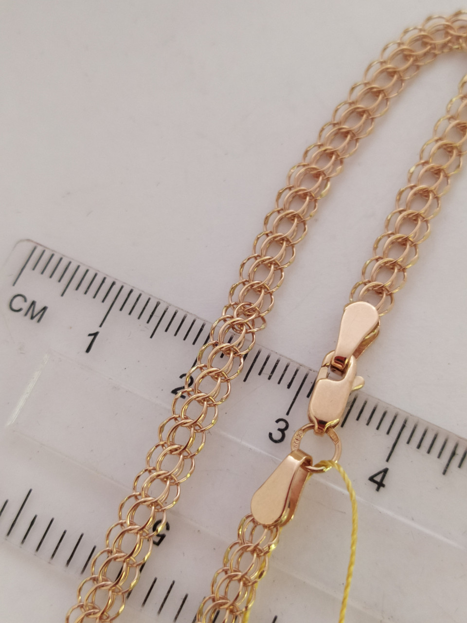 Золотий браслет 585 проби, золотий браслет кардинал, браслет на руку з червоного золота - Зображення 3