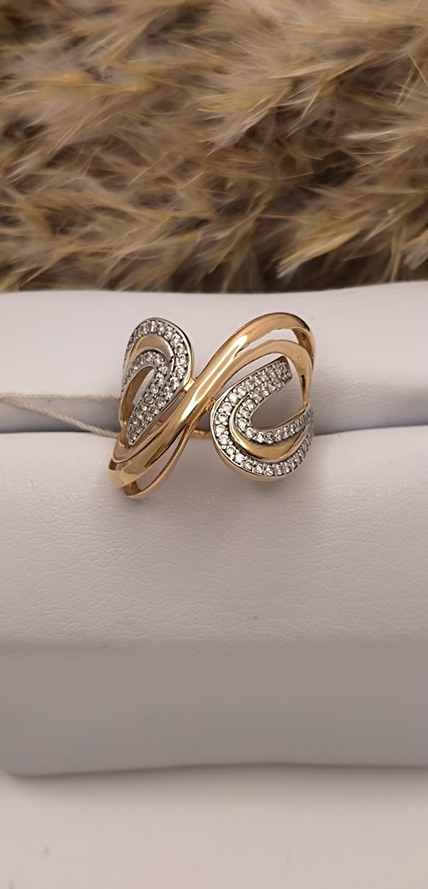 Золота жіноча каблучка 585 проби - Зображення 3