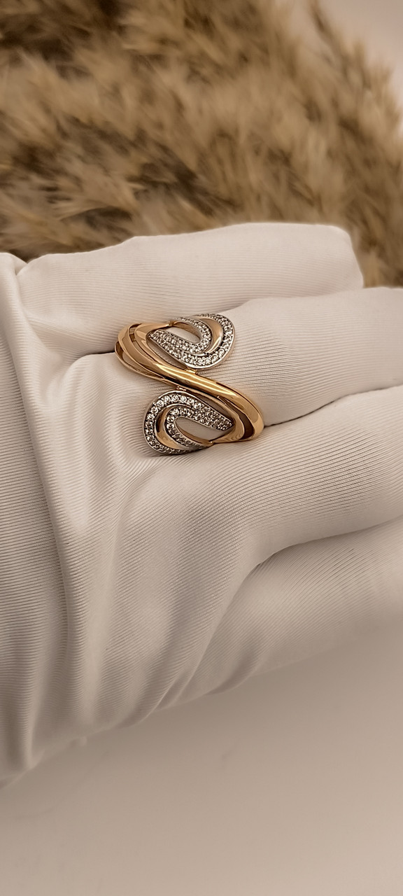 Золота жіноча каблучка 585 проби - Зображення 2