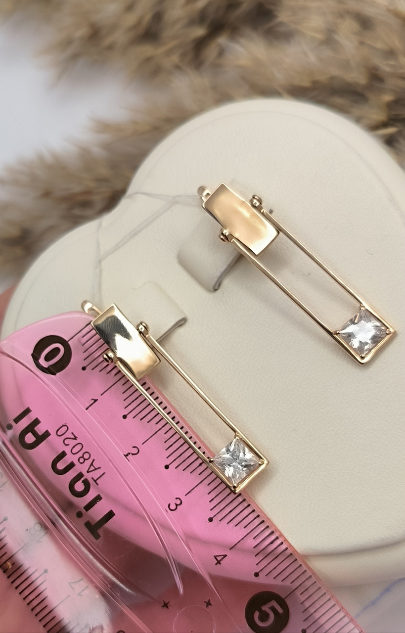 Золоті сережки 585 проби - Зображення 3