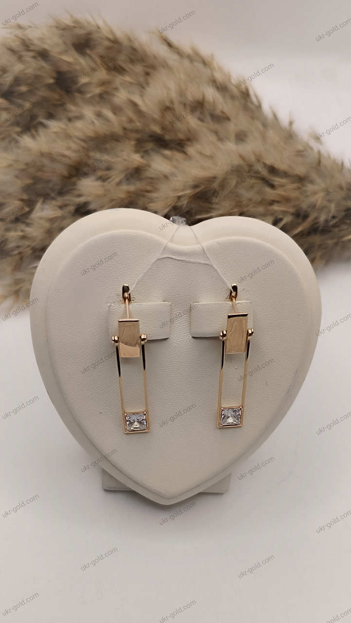 Золоті сережки 585 проби - Зображення 2