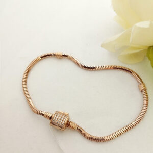 Золотий браслет снейк, золотий браслет золотий браслет із цирконієм