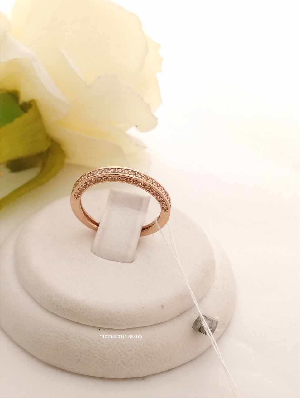 Золота каблучка 585 проби золоте кільце доріжку золоте кільце недорого - Зображення 3