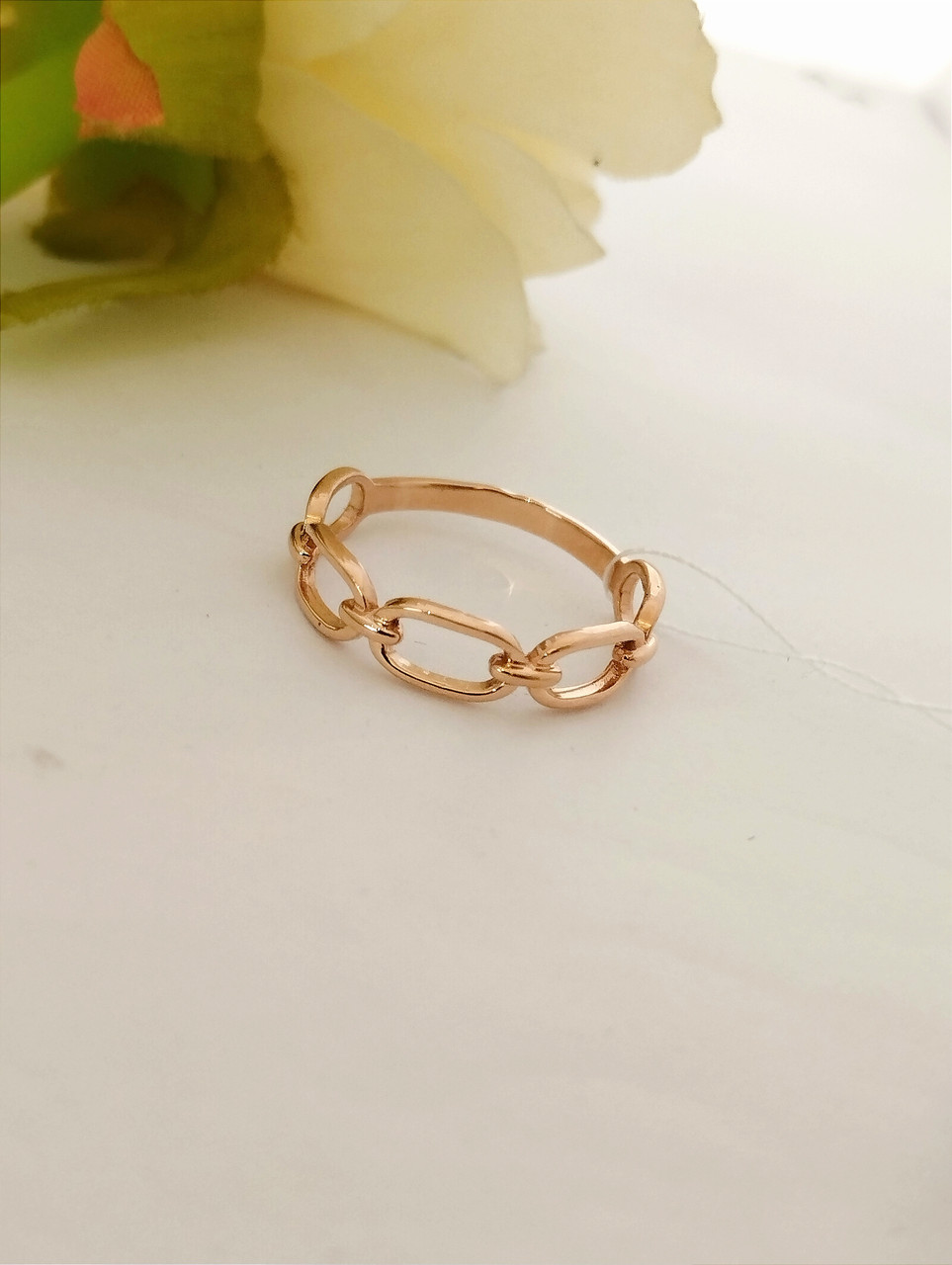 Золота каблучка без камінь, золоте кільце недорого золоте кільце без вставок - Зображення 3