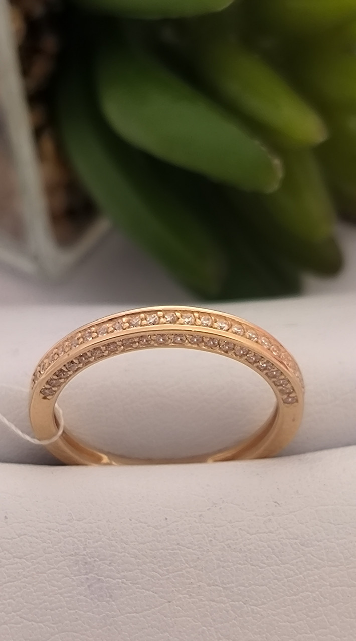 Золота каблучка 585 проби золоте кільце доріжку золоте кільце недорого - Зображення 2