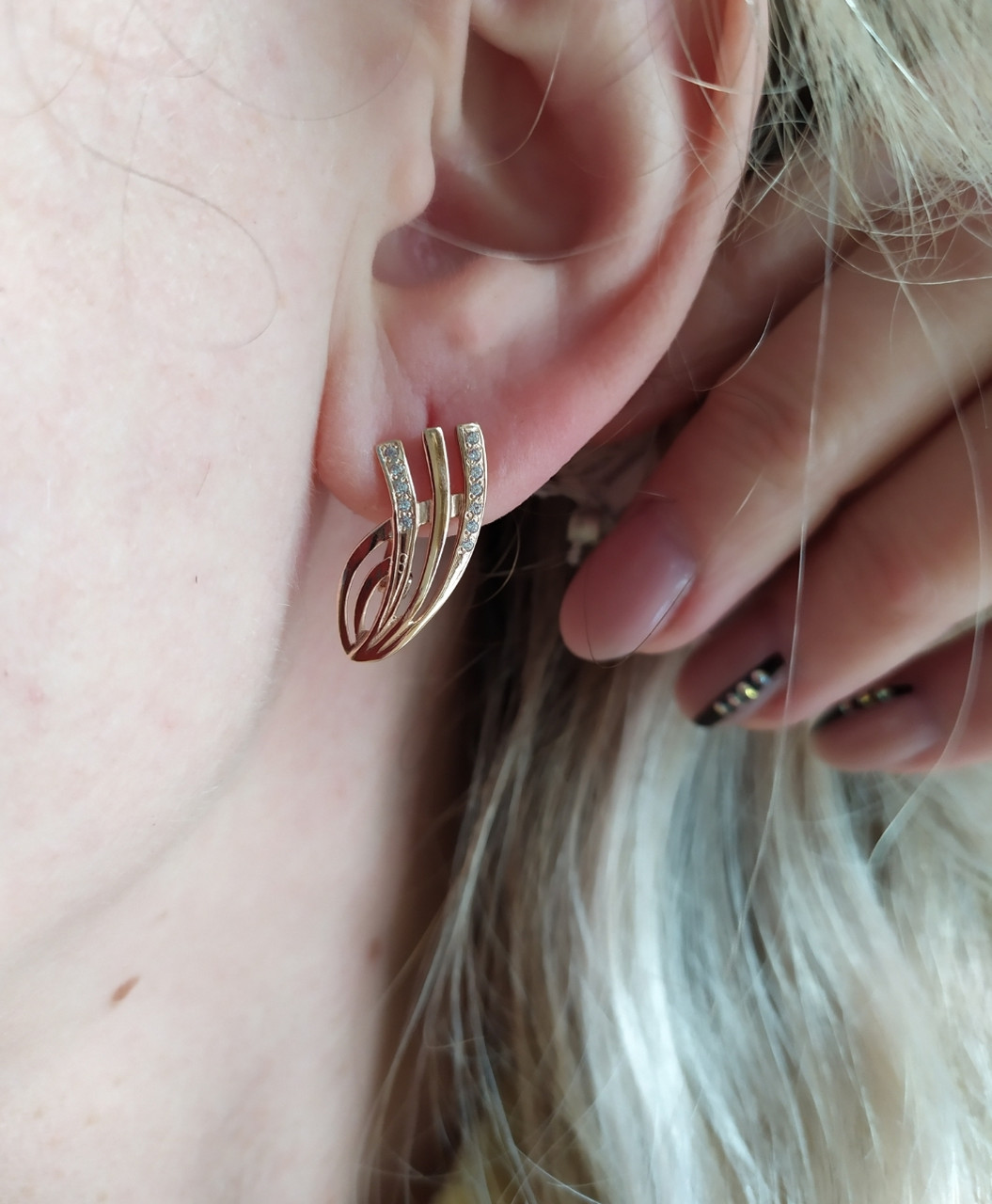 Золоті сережки 585 проби. - Зображення 2