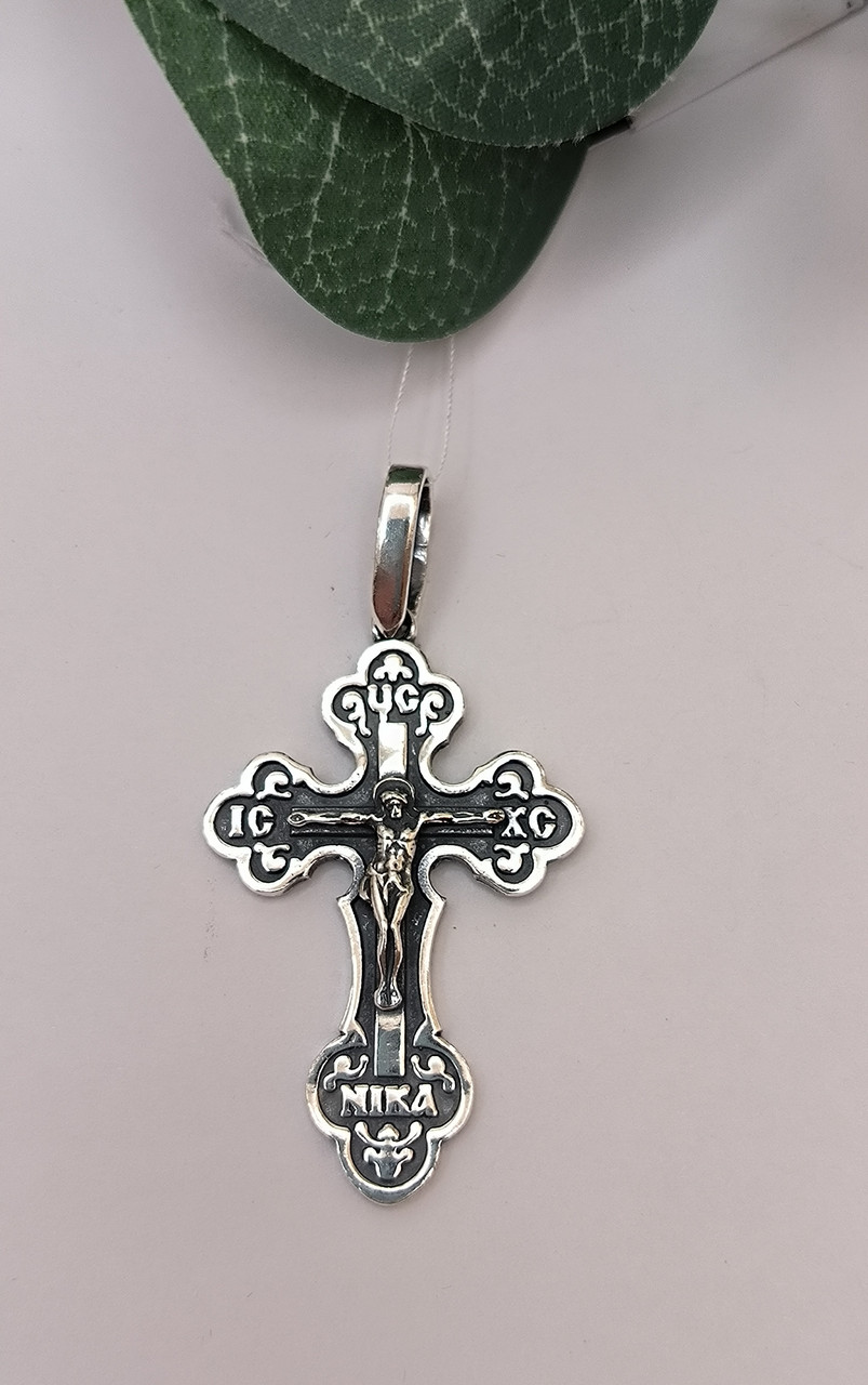 Срібний християнський хрестик 925 проби - Зображення 2