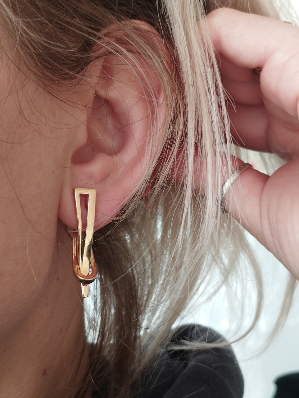 Золоті сережки 585 проби - Зображення 3