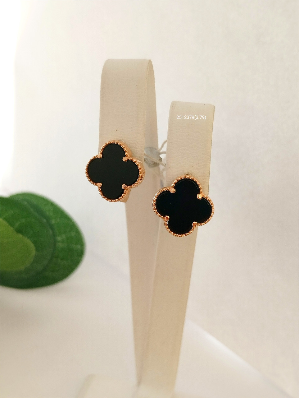 Золоті сережки, золоті сережки з оніксом - Зображення 2