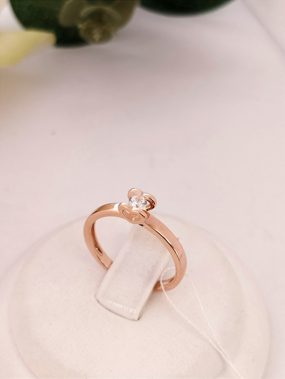 Золота каблучка 585 проби, Золоте кільце помолочне - Зображення 4