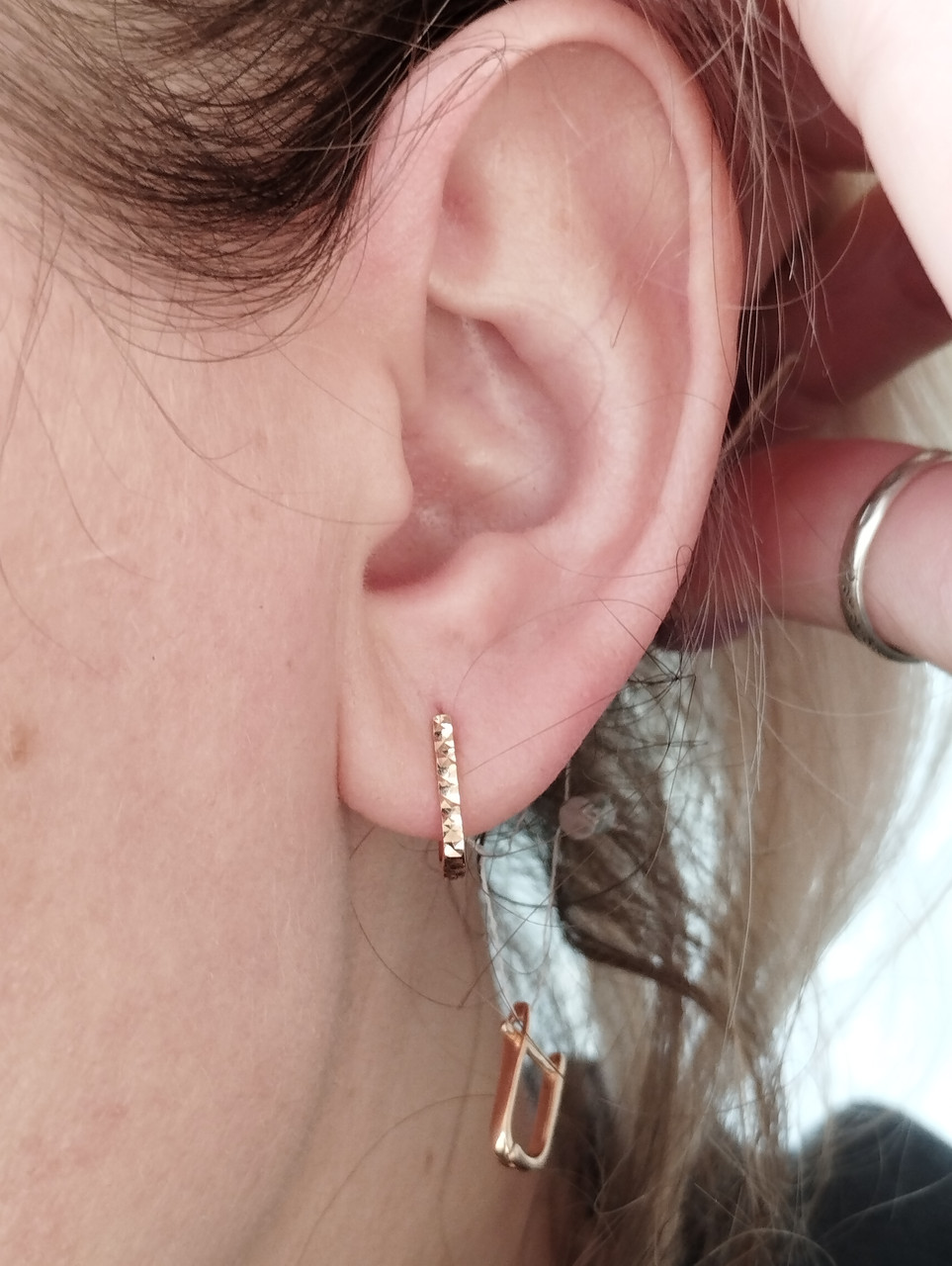 Золоті сережки 585 проби - Зображення 2