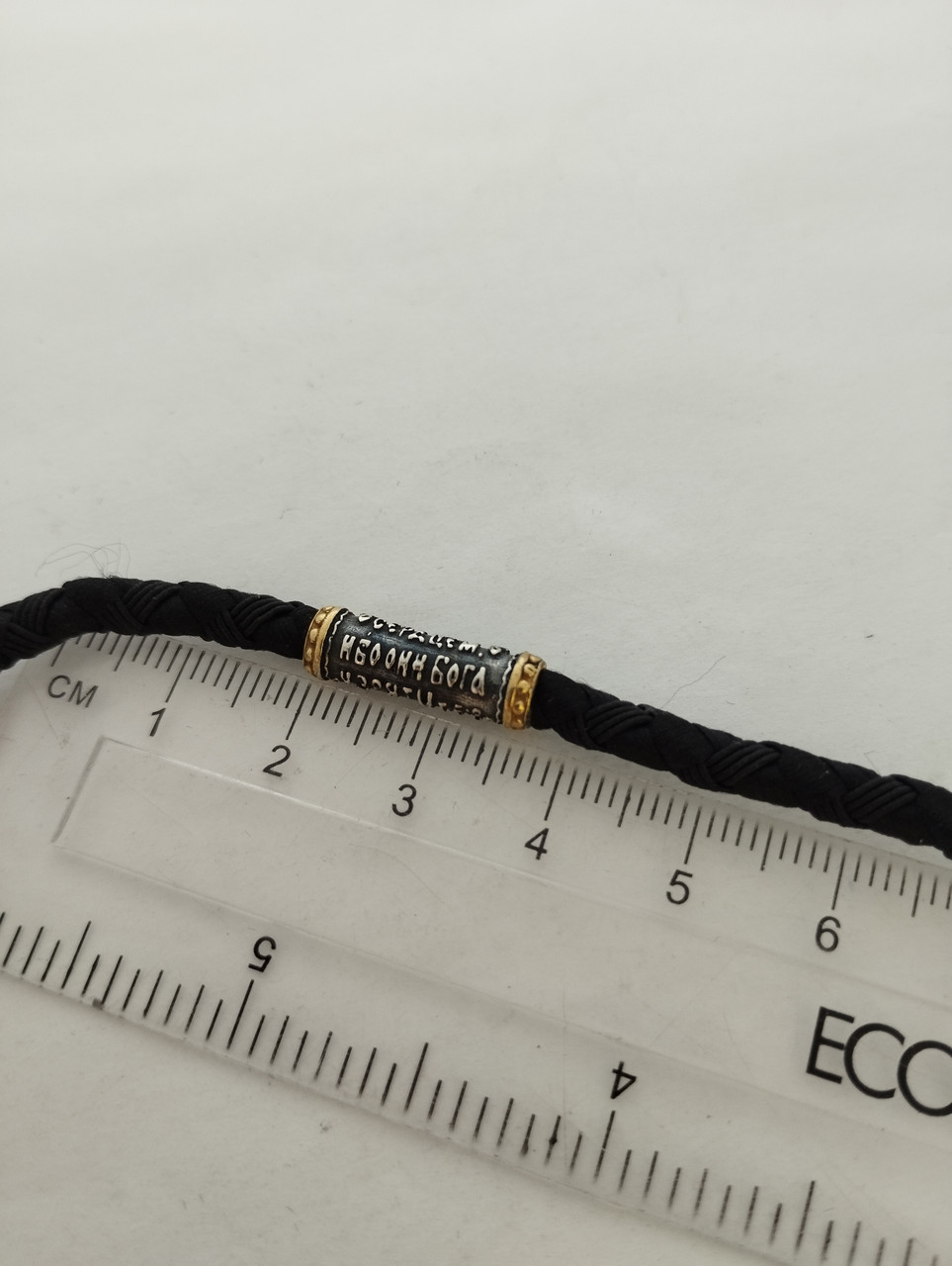 Срібний шнурок з позолотою.Шнурок зі вставками срібла.нитка на шию срібло.Шнурок на шию. - Зображення 2