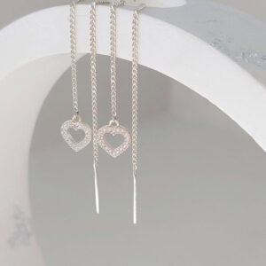 4335030587_sribni-serezhki-protyazhki.jpg Срібні сережки протяжки з сердечком, серьги протяжки из серебра