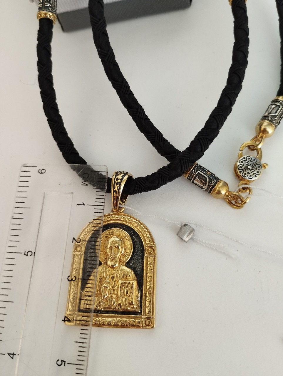 Срібна ікона Миколая чудотворця покриття позолота серебряная икона покрытая позолотой - Зображення 2